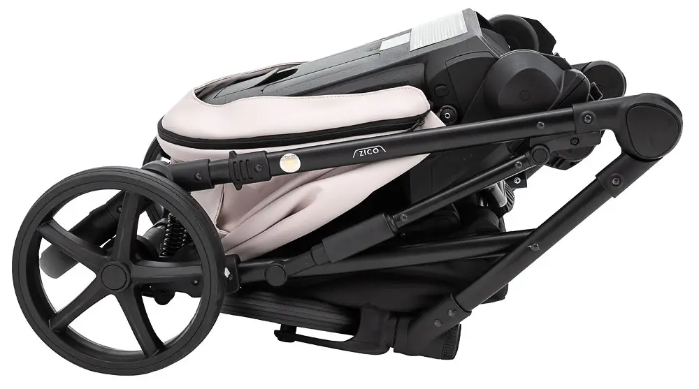 Детская коляска 2 в 1 Adamex Zico Eco Sa-15 розовая пудра